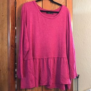 Fuchsia peplum top
